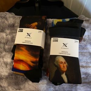 XTF Famous Art Painting Inspired Knee High Compression Socks  6-Pairs NWOT